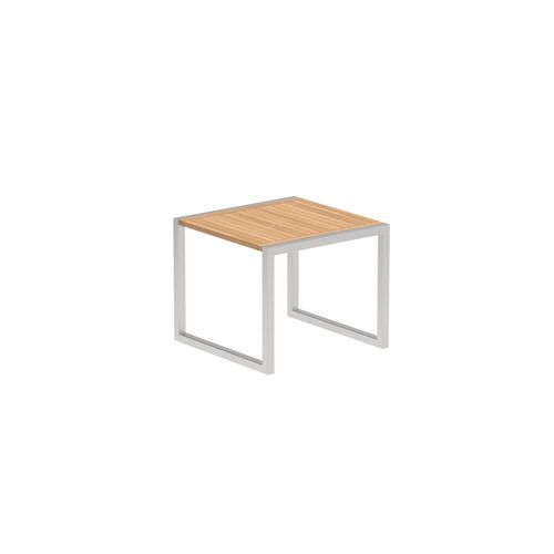 Table à manger contemporaine - NINIX - Royal Botania - en céramique / avec piètement en acier inoxydable / carrée
