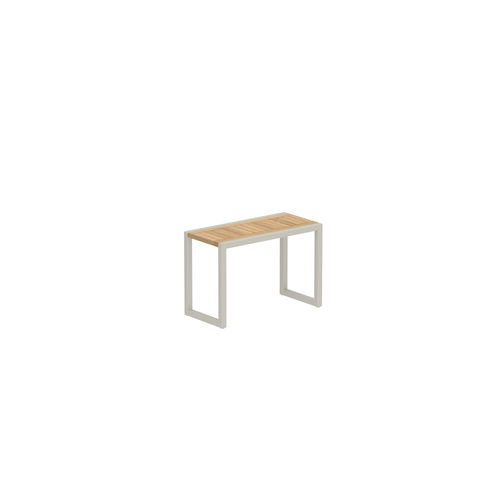 Table d'appoint contemporaine - NINIX 40S - Royal Botania - en teck / en céramique / avec piètement en acier inoxydable