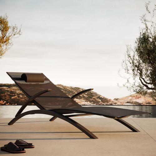 Bain de soleil contemporain - OZON - Royal Botania - en Batyline® / en acier inoxydable / dossier ajustable