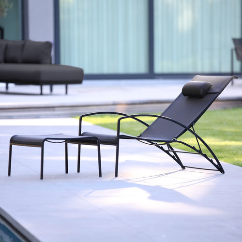 Fauteuil relax contemporain - QT - Royal Botania - en Batyline® / en acier inoxydable / avec repose-tête