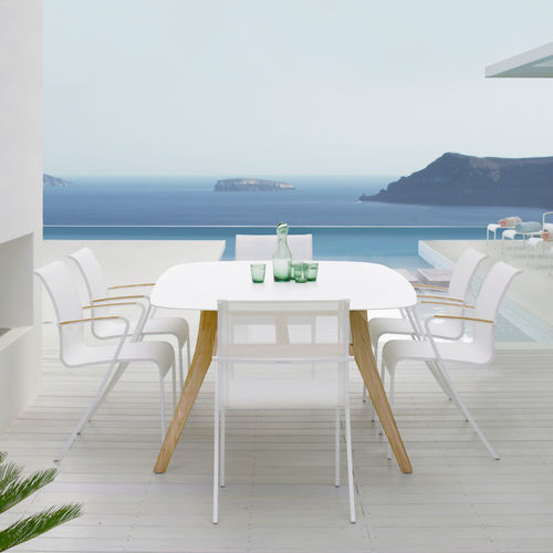 Chaise de salle à manger contemporaine - QT - Royal Botania - d'extérieur / en Batyline® / avec piètement en acier inoxydable