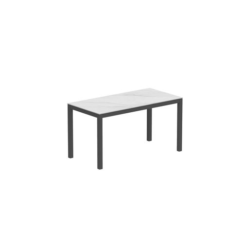 Table à manger contemporaine - TABOELA - Royal Botania - en teck / en céramique / avec piètement en acier inoxydable