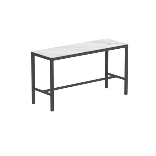 Table mange-debout contemporaine - TABOELA - Royal Botania - en teck / en céramique / avec piètement en acier inoxydable