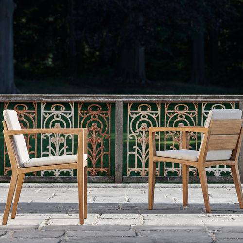 Chaise de jardin contemporaine - ZENHIT - Royal Botania - d'extérieur / en tissu / en teck