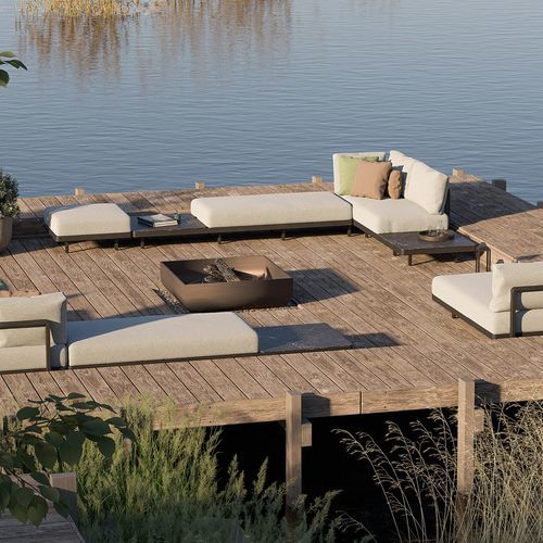 Canapé modulable - ALURA SET Series - Royal Botania - contemporain / d'extérieur / en Batyline®