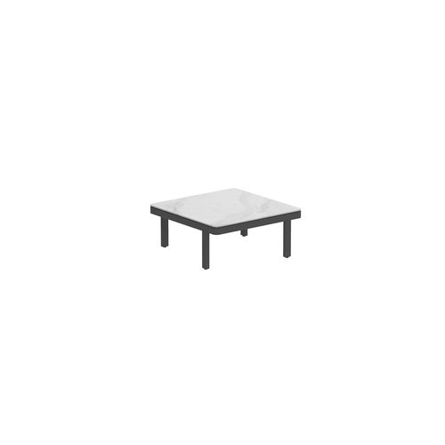 Table basse contemporaine - ALURA - Royal Botania - en teck / en céramique / avec piètement en aluminium