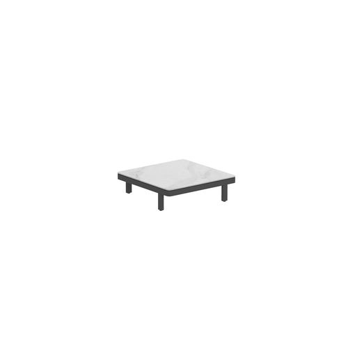 Table basse contemporaine - ALURA - Royal Botania - en teck / en céramique / avec piètement en aluminium