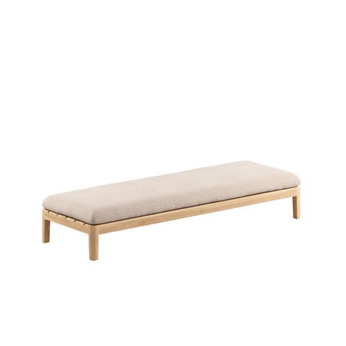 Banquette contemporaine - CALYPSO 210 - Royal Botania - en tissu / avec piètement en teck / en teck