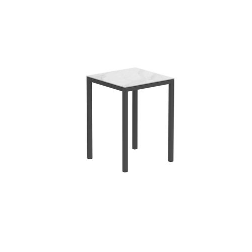 Table mange-debout contemporaine - TABOELA - Royal Botania - en teck / en céramique / avec piètement en aluminium