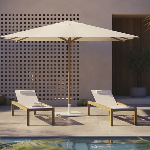 Bain de soleil contemporain - XQI - Royal Botania - en Batyline® / en teck / dossier ajustable