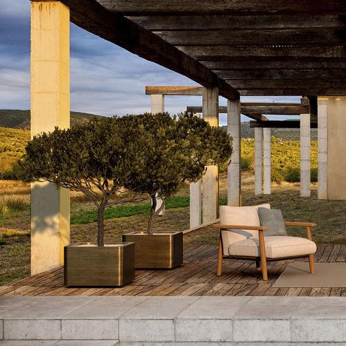 Jardinière en laiton - CUPRUM - Royal Botania - cube / légère / contemporaine