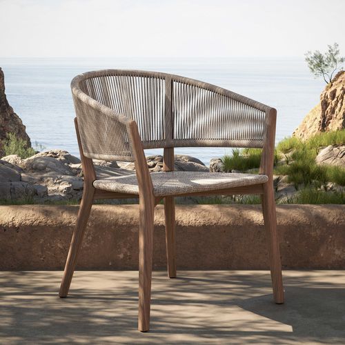 Chaise de jardin contemporaine - CARES - Royal Botania - d'extérieur / en Batyline® / en corde