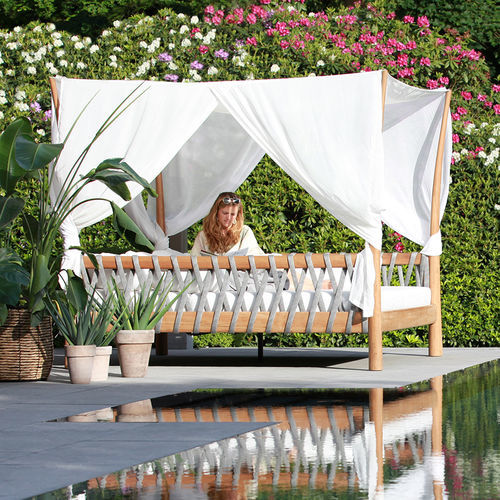Lit de jardin à baldaquin - TUSKANY - Royal Botania - double / contemporain / en Batyline®