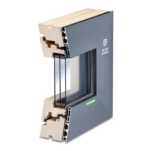 Fenêtre en bois - AHF 105 S INTEGRAL - Kneer GmbH Fenster und Türen  - en aluminium / battante / coulissante