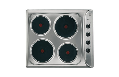 Table de cuisson électrique - PIM 604 IX - Indesit - 4 foyers / encastrable / avec manettes