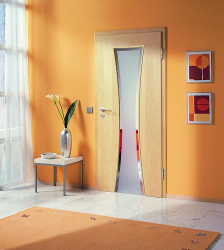 Porte d'intérieur - LIDO - Lebo - en noyer / en orme / en bois de feuillus