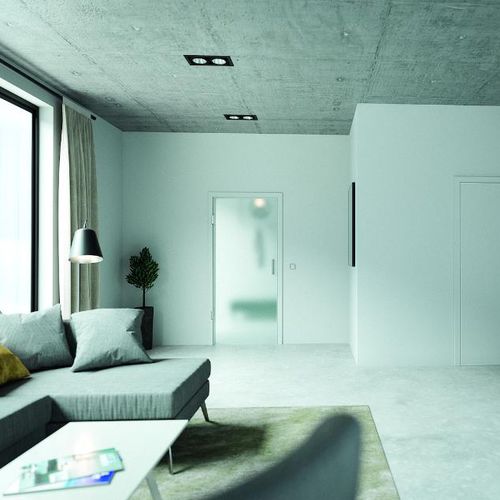 Porte d'intérieur - AALTO - Lebo - en chêne / en verre / battante