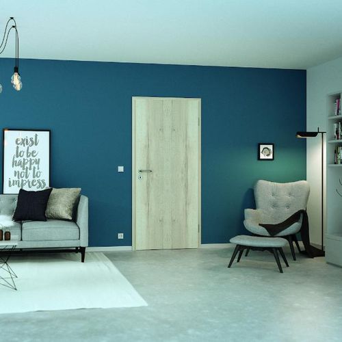 Porte d'intérieur - PREMIUM - Lebo - en bois massif / en chêne / battante