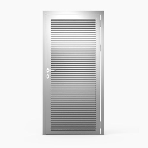 Porte d'entrée - SINGLE-PANEL : 622VIP23D - MLL-HAMBURG® - en aluminium / battante / pleine
