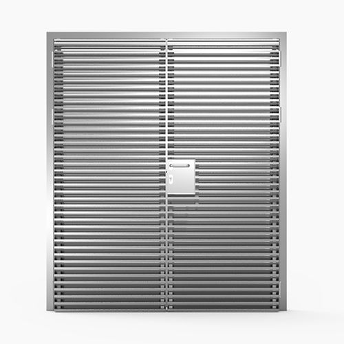 Porte d'entrée - TWO-PANEL : 624 - MLL-HAMBURG® - en aluminium / battante / pleine