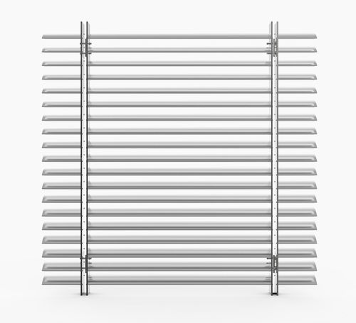 Brise-soleil en aluminium - SONAL D : VS-H-080-KA - MLL-HAMBURG® - pour façade / vertical / rigide
