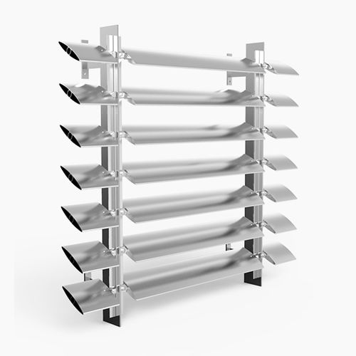 Brise-soleil en aluminium - SONAL D : VS-H-200-FH - MLL-HAMBURG® - pour façade / vertical / rigide