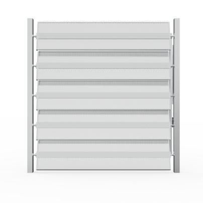 Brise-soleil en aluminium - VB-H-GLXXX-ND - MLL-HAMBURG® - pour façade / outdoor / vertical
