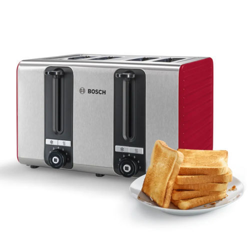 Grille-pain 4 tranches - TAT7S44GB - BOSCH - rouge