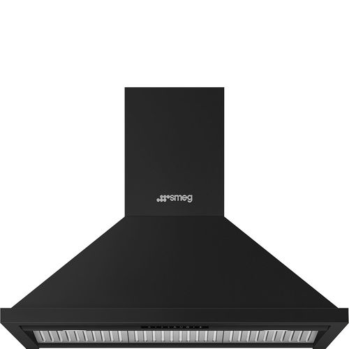 Hotte murale - KPF94MB - SMEG - avec conduit / avec éclairage intégré / classe A+