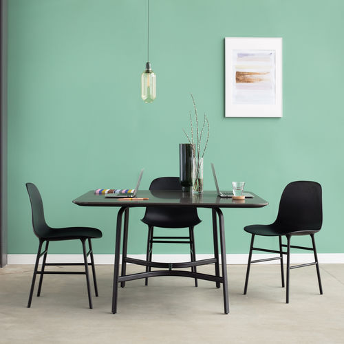Table de réunion contemporaine - PARK - Allsteel - en bois / avec piètement en métal / ovale