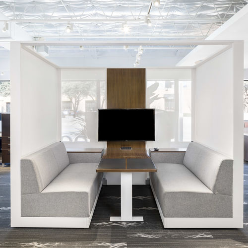 Bureau POD acoustique - CLUBHOUSE - Allsteel - en verre / pour open space