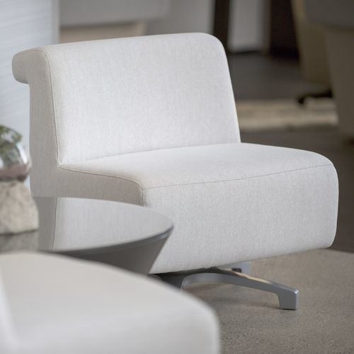 Chauffeuse contemporaine - LINGER - Allsteel - en tissu / en métal / à dossier haut