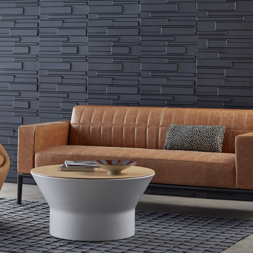 Canapé contemporain - PARALLEL - Allsteel - en tissu / en cuir / gris