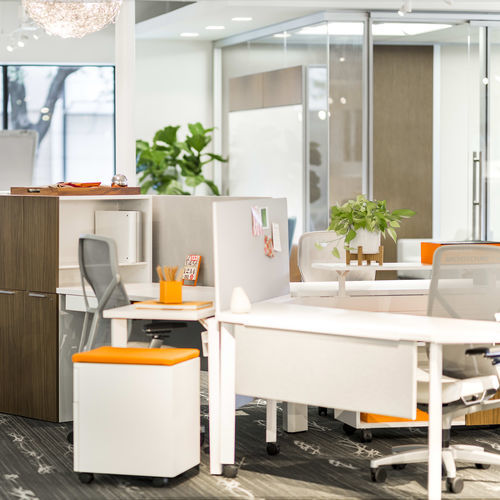 Bureau pour open space - INVOLVE - Allsteel - sur pied / pour 2 personnes / contemporain