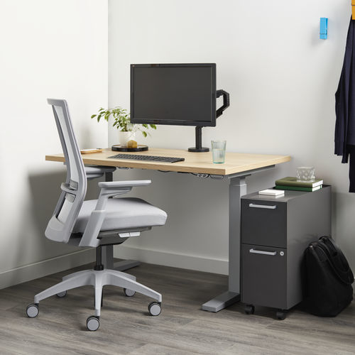 Chaise contemporaine - EVO - Allsteel - d'intérieur / en résille / avec piètement en métal