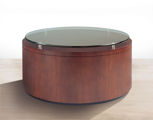 Table basse contemporaine - AROUND TOWN - DAR RAN - en verre / ronde / 100% recyclable