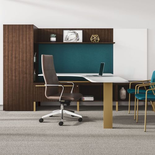 Bureau pour open space - SILEA - Gunlocke - sur pied / contemporain / en stratifié