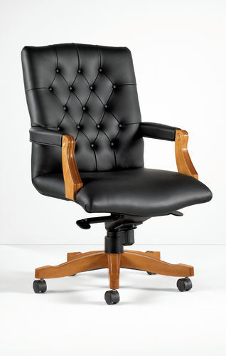Fauteuil de direction classique - AUSTIN  - Gunlocke - en cuir / en bois / à hauteur réglable