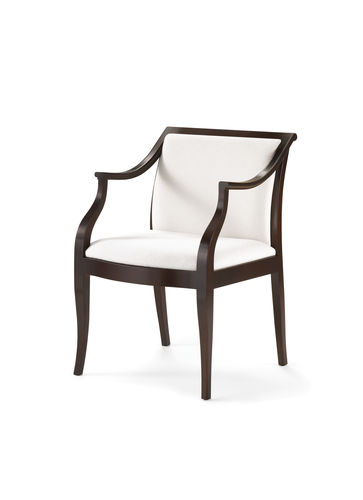 Chaise visiteur de style - CARVER - Gunlocke - en tissu / avec piètement en bois / tapissée
