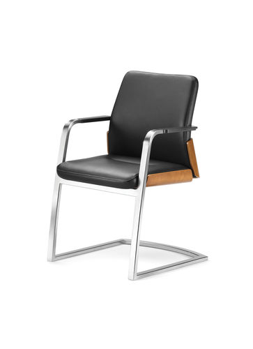 Chaise visiteur de style - OLLA - Gunlocke - en tissu / en bois / en cuir