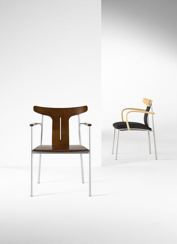 Chaise visiteur contemporaine - VILI - Gunlocke - en tissu / en bois / tapissée