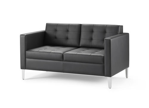 Canapé contemporain - CIJI - Gunlocke - en cuir / avec coussin amovible / avec accoudoirs