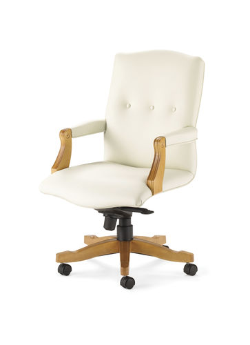 Fauteuil de bureau classique - AUSTIN  - Gunlocke - en cuir / en bois / à hauteur réglable