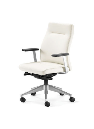 Chaise de bureau contemporaine - OLLA - Gunlocke - en cuir / tapissée / avec dossier haut