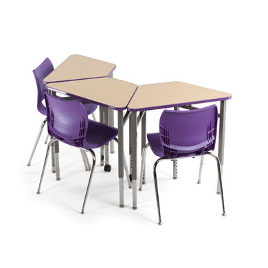 Table d'enseignement contemporaine - PLANNER HUDDLE 6  - smith system - en stratifié / en acier / triangulaire