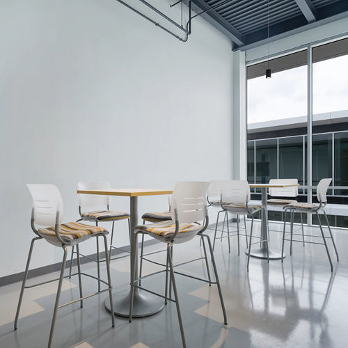 Chaise de bar contemporaine - GRAZIE - KI - d'intérieur / en tissu / en acier