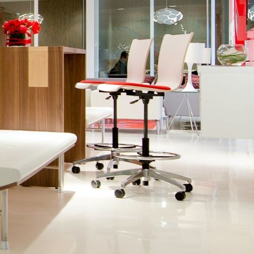 Tabouret de bureau contemporain - APPLY - KI - en polyéthylène / en contreplaqué / en stratifié