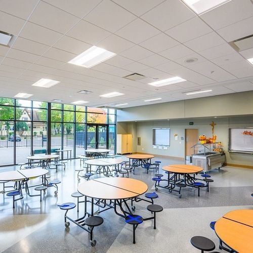 Ensemble table et bancs contemporain - CAFEWAY - KI - en bois / à roulettes / d'intérieur