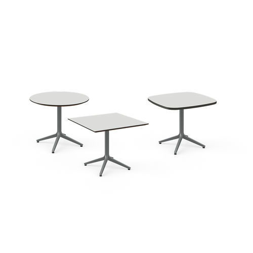 Table basse moderne - TRIBUTAIRE&trade; - KI - en stratifié / avec piètement en métal chromé / rectangulaire