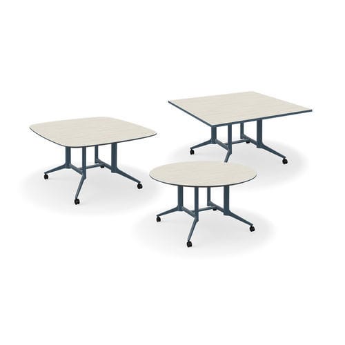 Table moderne - TRIBUTAIRE&trade; - KI - en stratifié / avec piètement en métal / rectangulaire